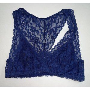 Victorias Secret Womens Lace Bralette Size XS Blue Lined NO Padding